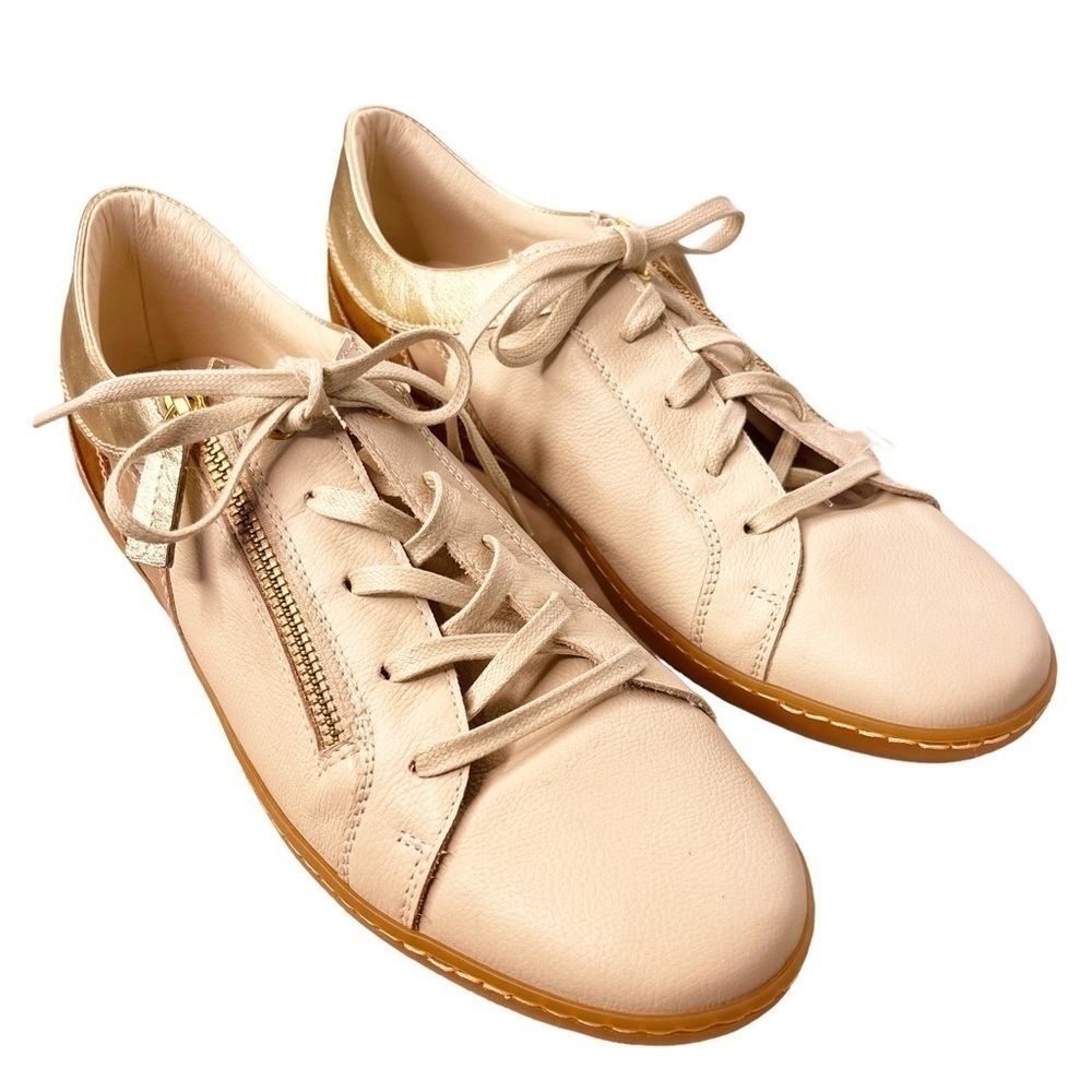 RON WHITE NEW in BOX Opal Sneaker in Calf and Cashmere Suede Cognac Size US 11 - Picture 3 of 15